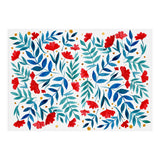 Magical garden - red and turquoise (Print Only) thumbnail