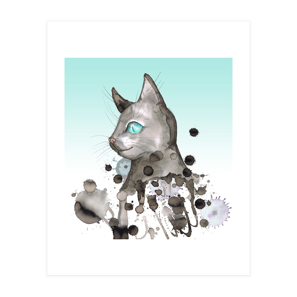 Wild grunge cat (Print Only)