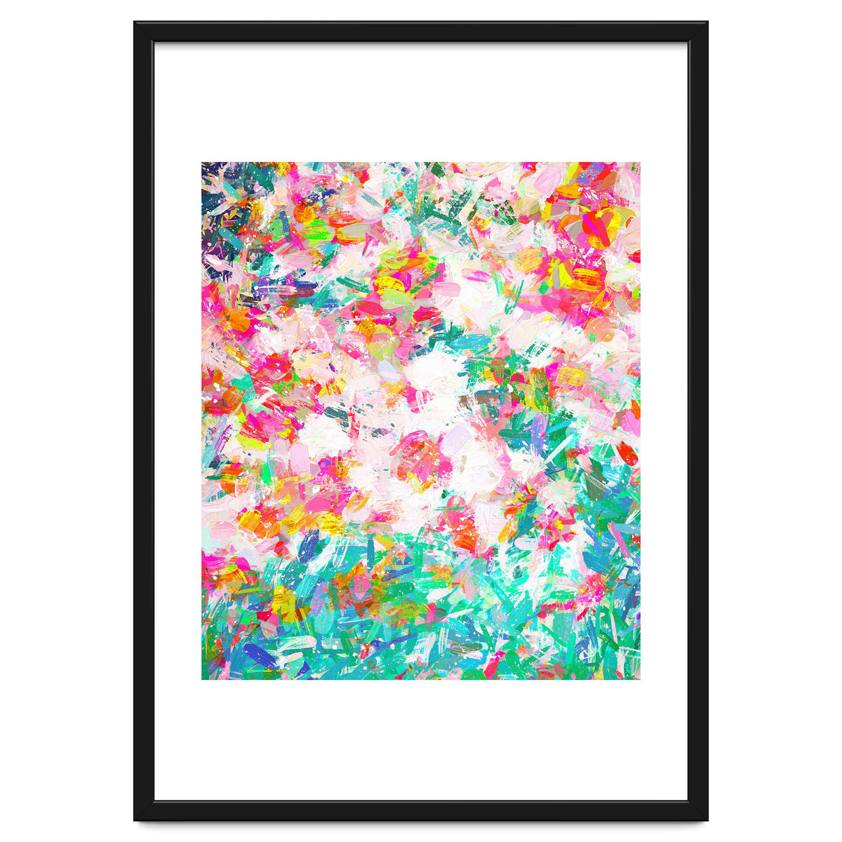 Painted Joy | Abstract Botanical Floral Nature Painting | Spring Meadow Garden