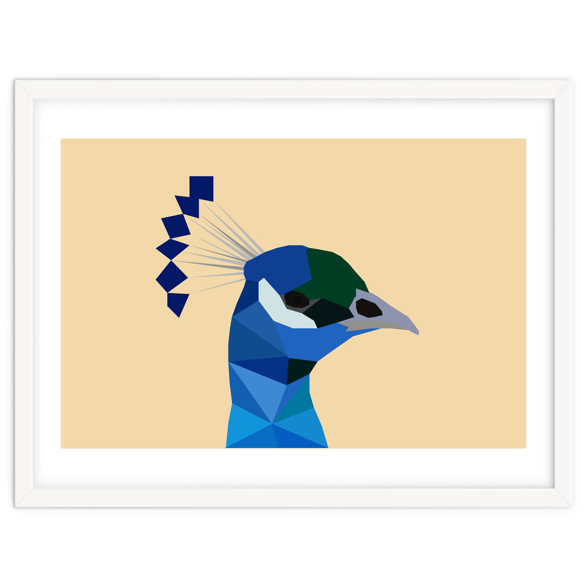 Peacock Low Poly Art