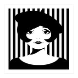 Retro 1960s Young Woman black and white (Print Only) thumbnail