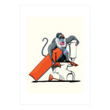 Baboon on the Toilet, Funny Bathroom Humour (Print Only) thumbnail