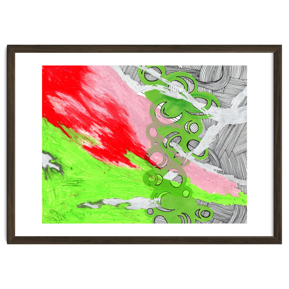 Green and Pink Spill