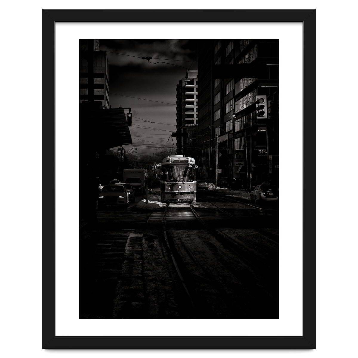 The 512 St. Clair Streetcar Toronto Canada Toned Version