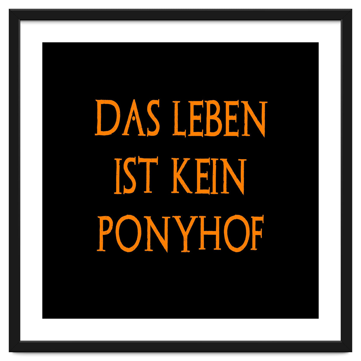 Das Leben Ist kein ponyhof - German sayings