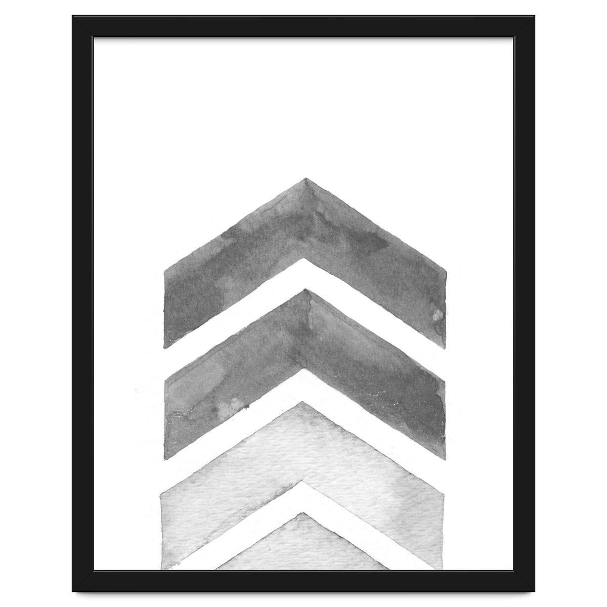 Grey Watercolor Chevron