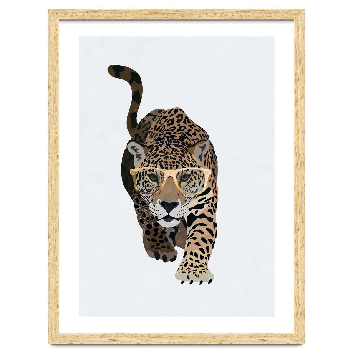 Catwalk Jaguar Wearing Gold Glasses