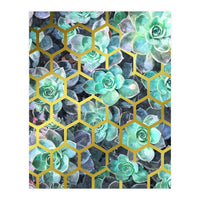 Succulents and Gold Geometric (Print Only)
