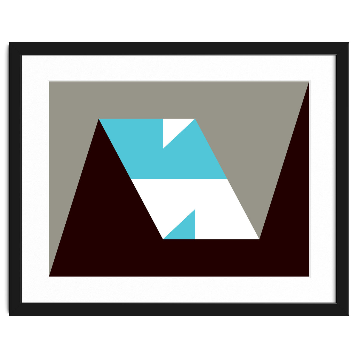 Geometric Shapes No. 48 - grey & blue