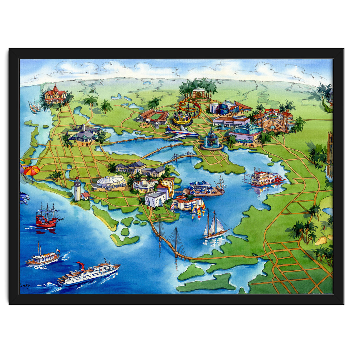 Tampa Bay Illustrated Map