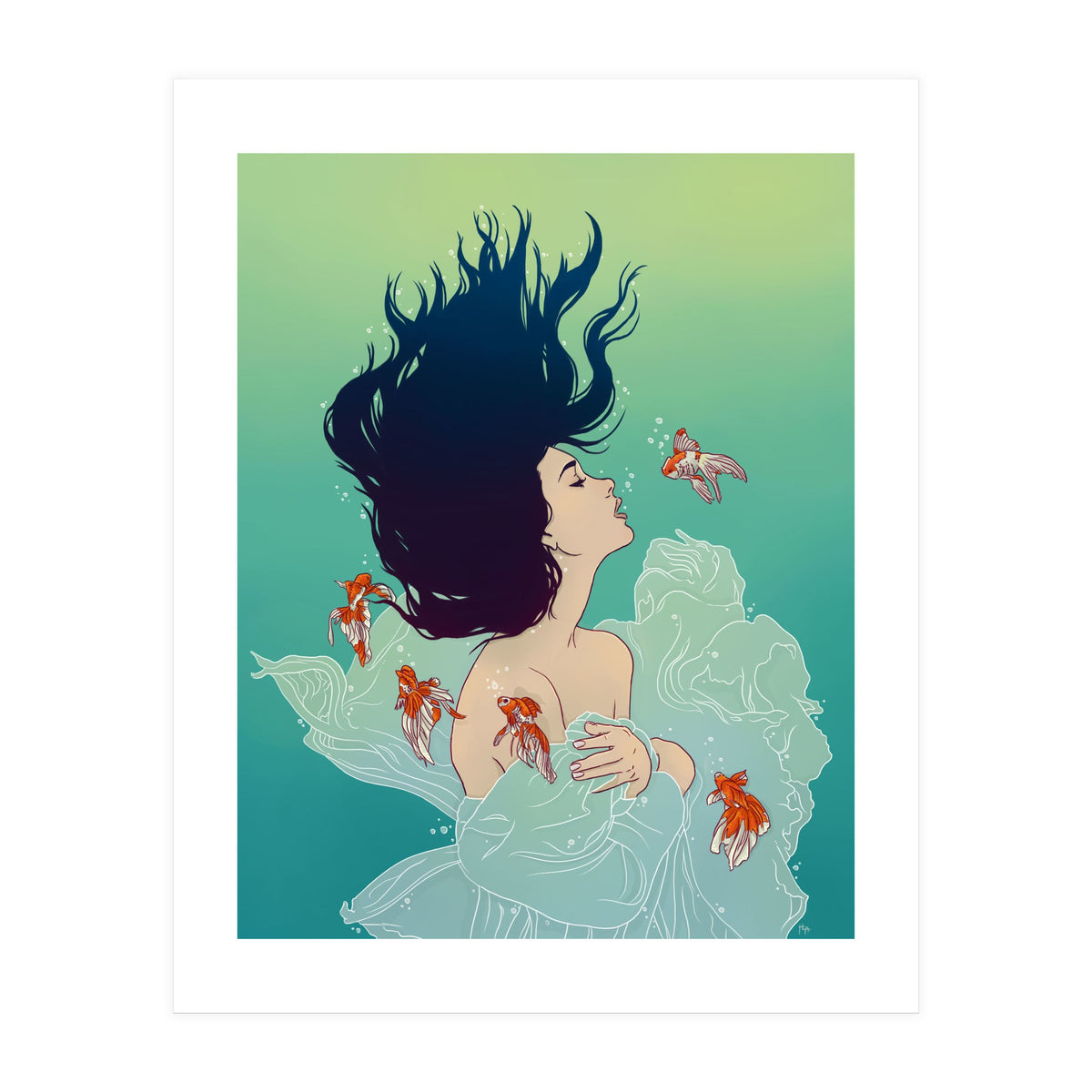 Underwater Lady  (Print Only)