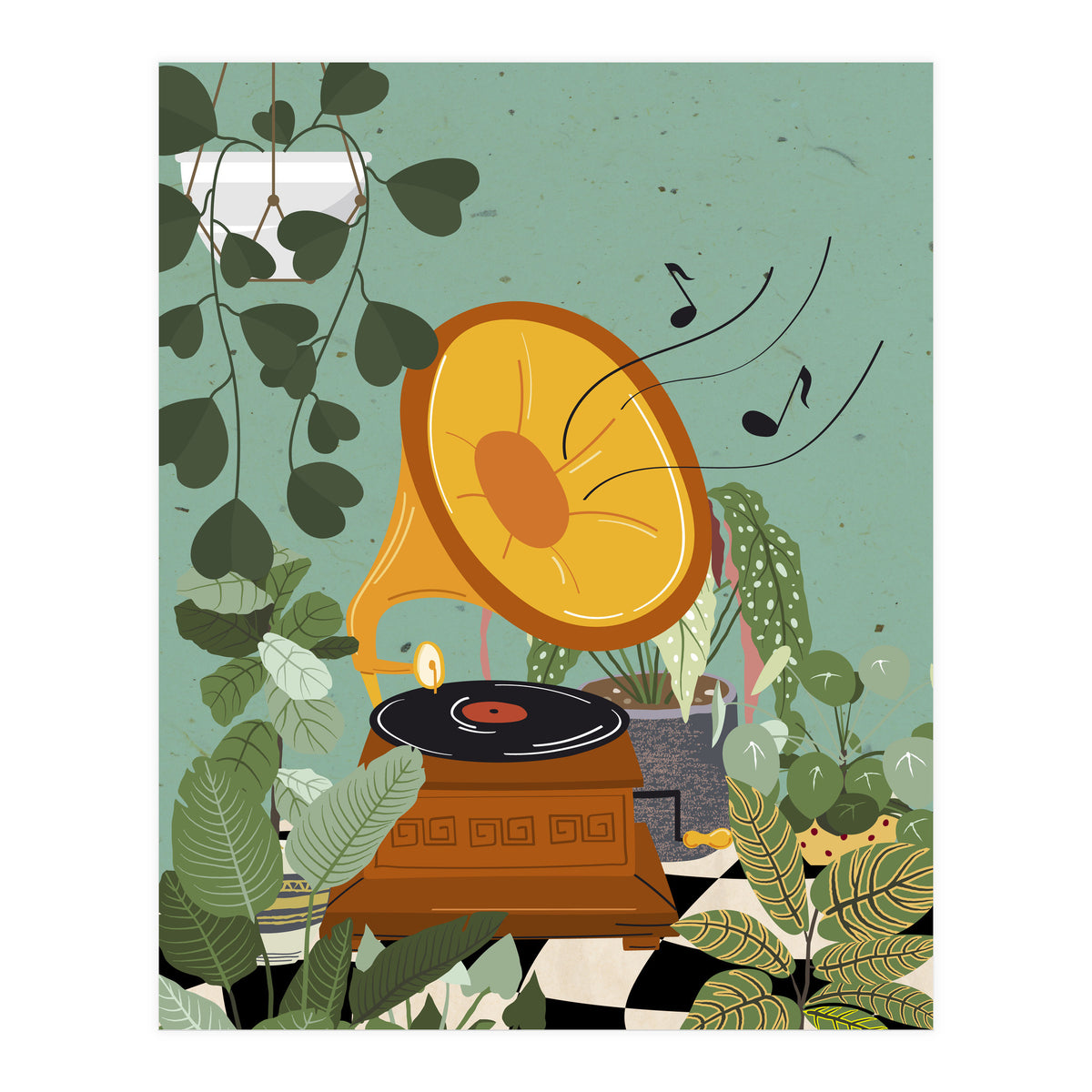 Phonograph in My Garden (Print Only)