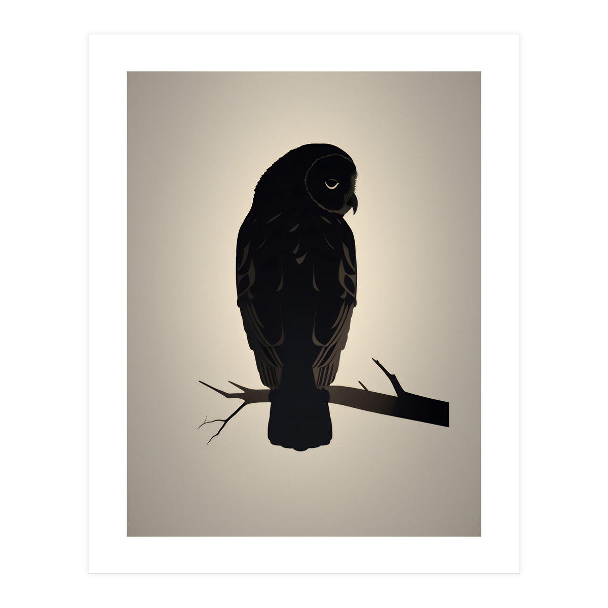 Owl Minimalist Picture (Print Only)