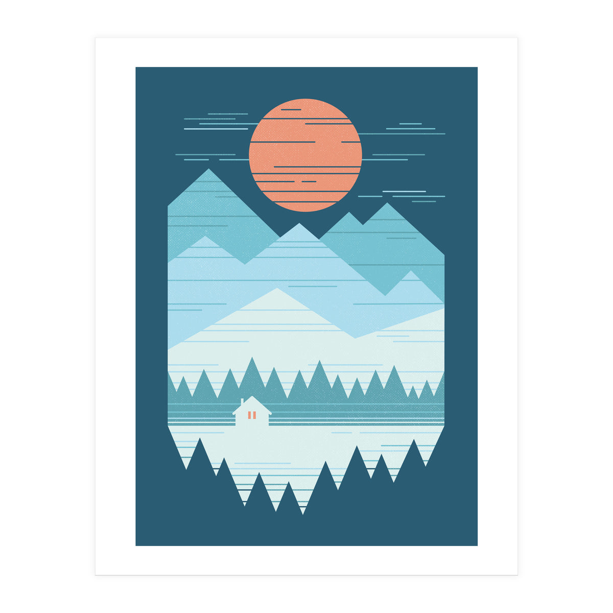 Cabin In The Snow (Print Only)