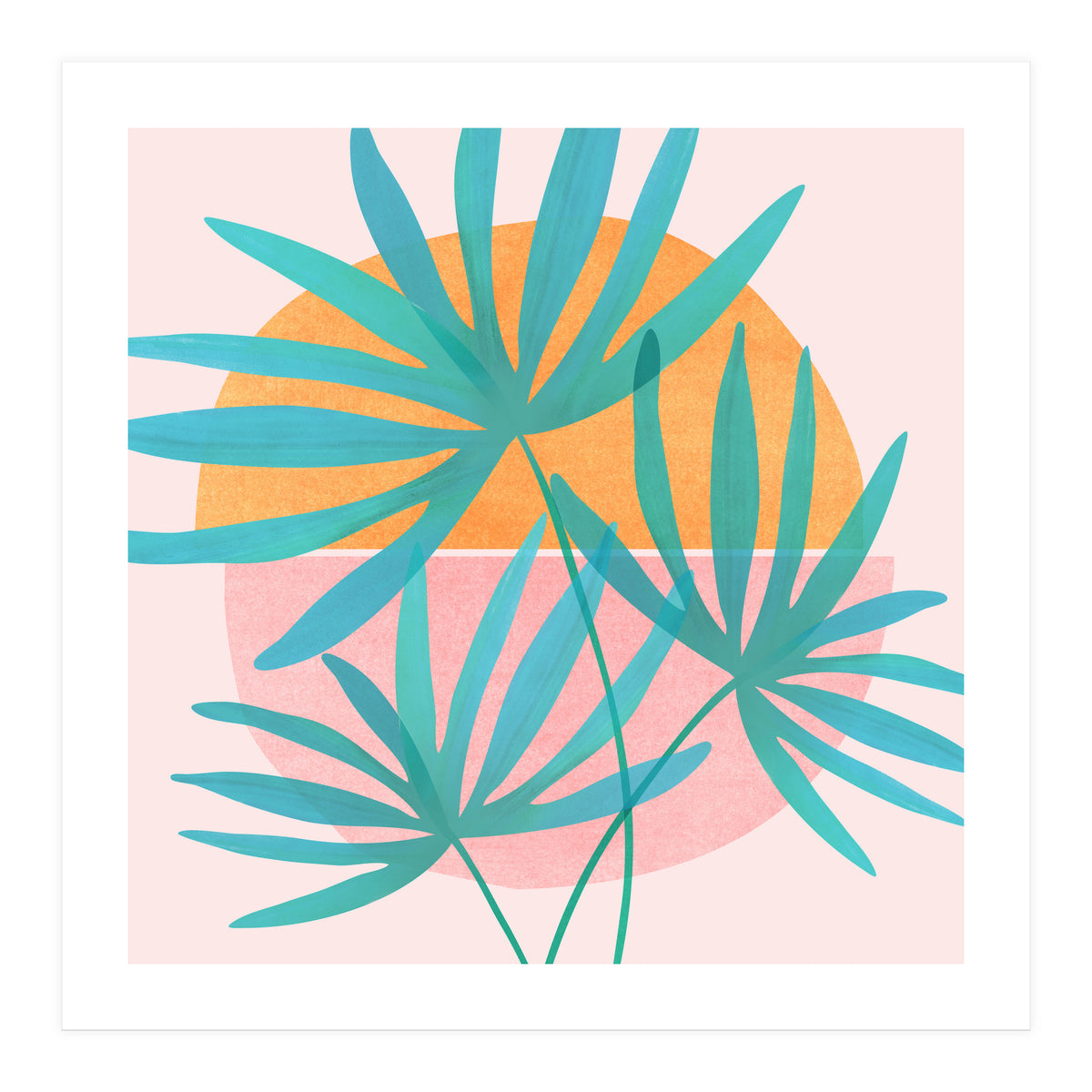 Retro Sunset Palms (Print Only)