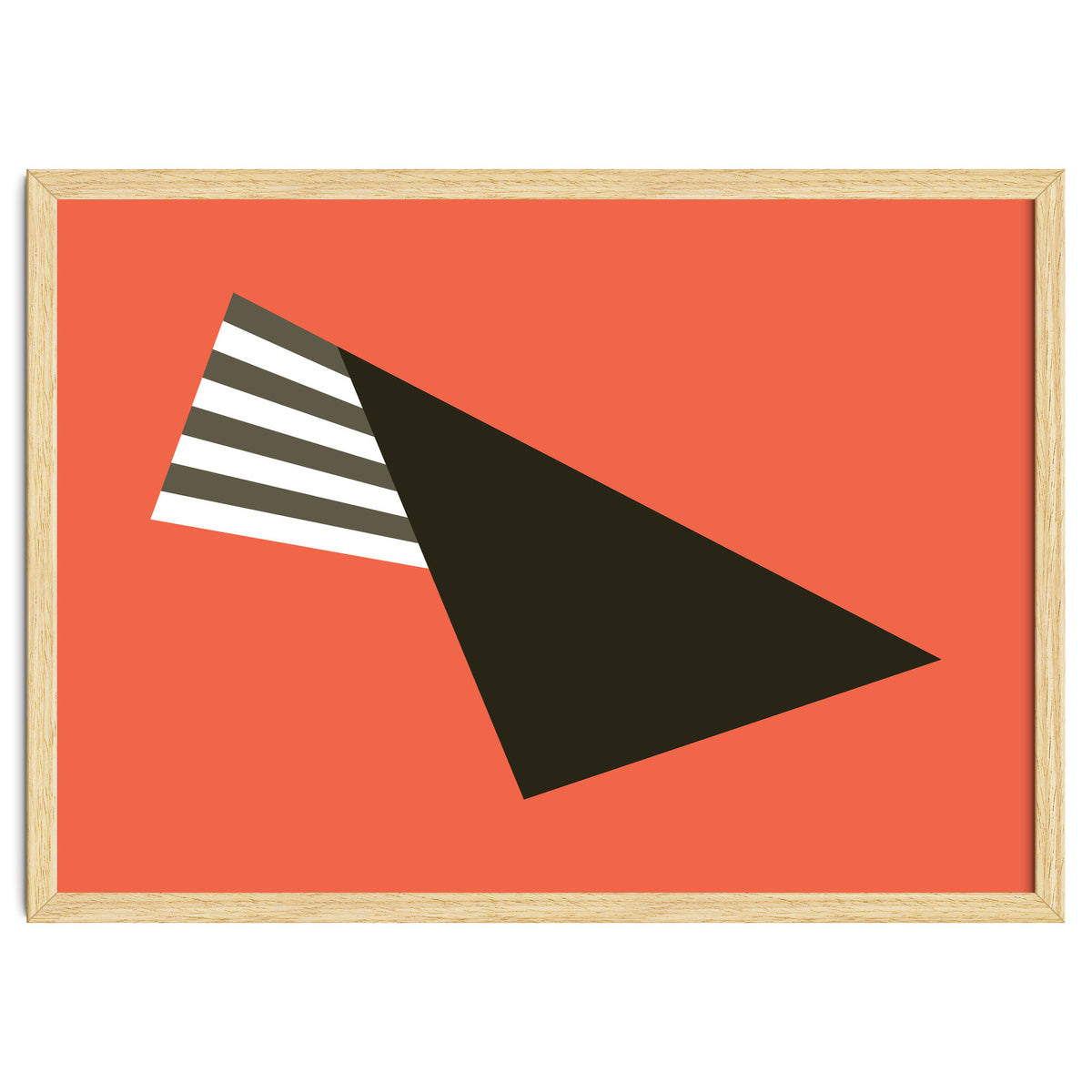 Geometric Shapes No. 75 - pink & stripes