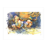 Garlic still life watercolor painting for kitchen  (Print Only) thumbnail