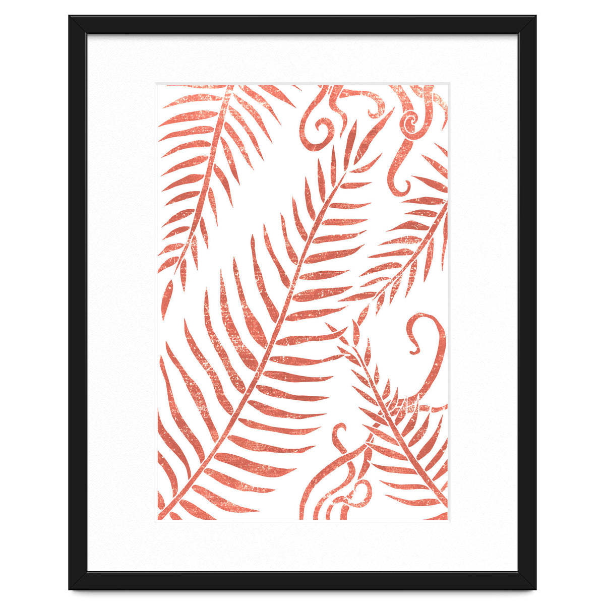 Abstract Terracotta Leaves 2 - Burnt Orange