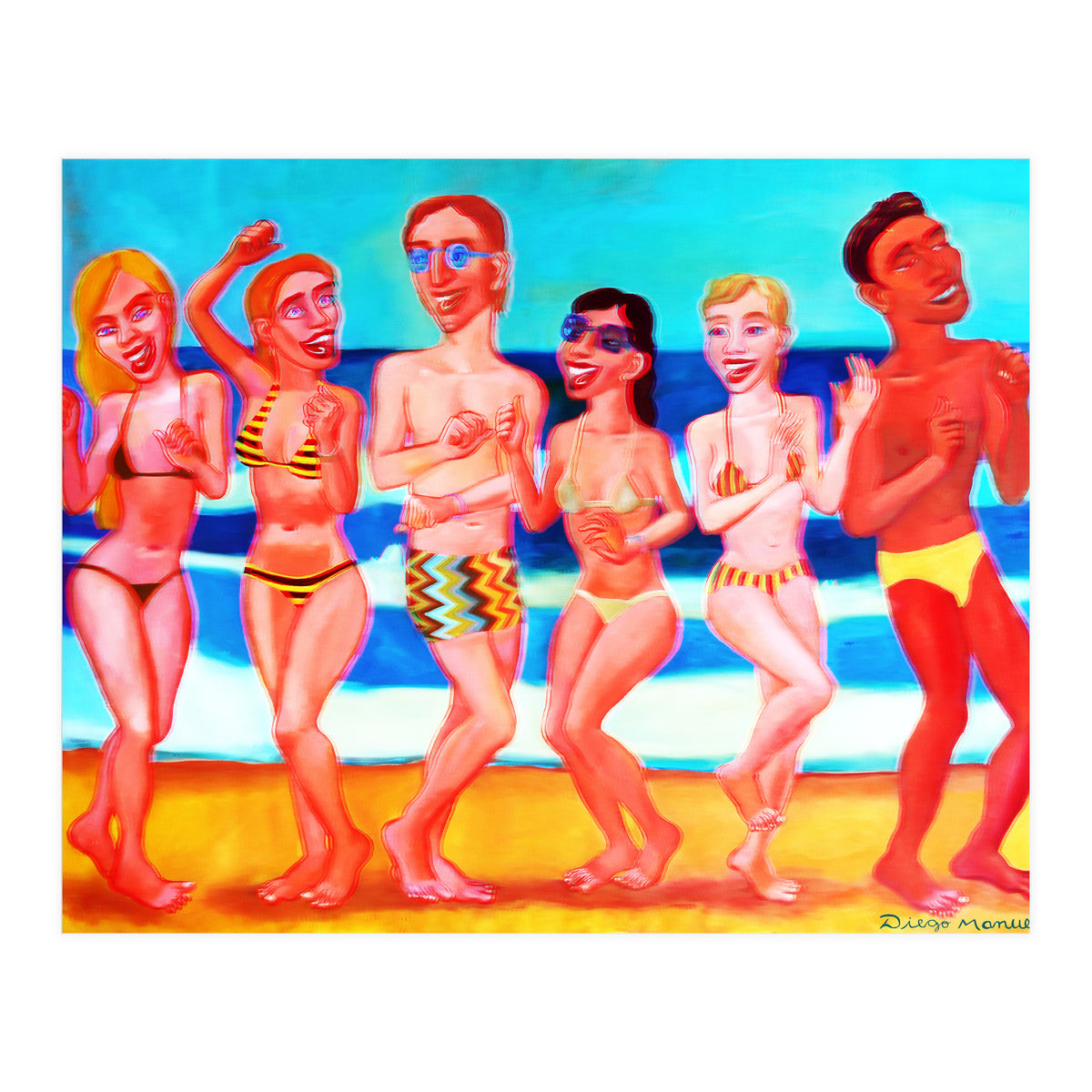 Fiesta En La Playa 6 3d (Print Only)