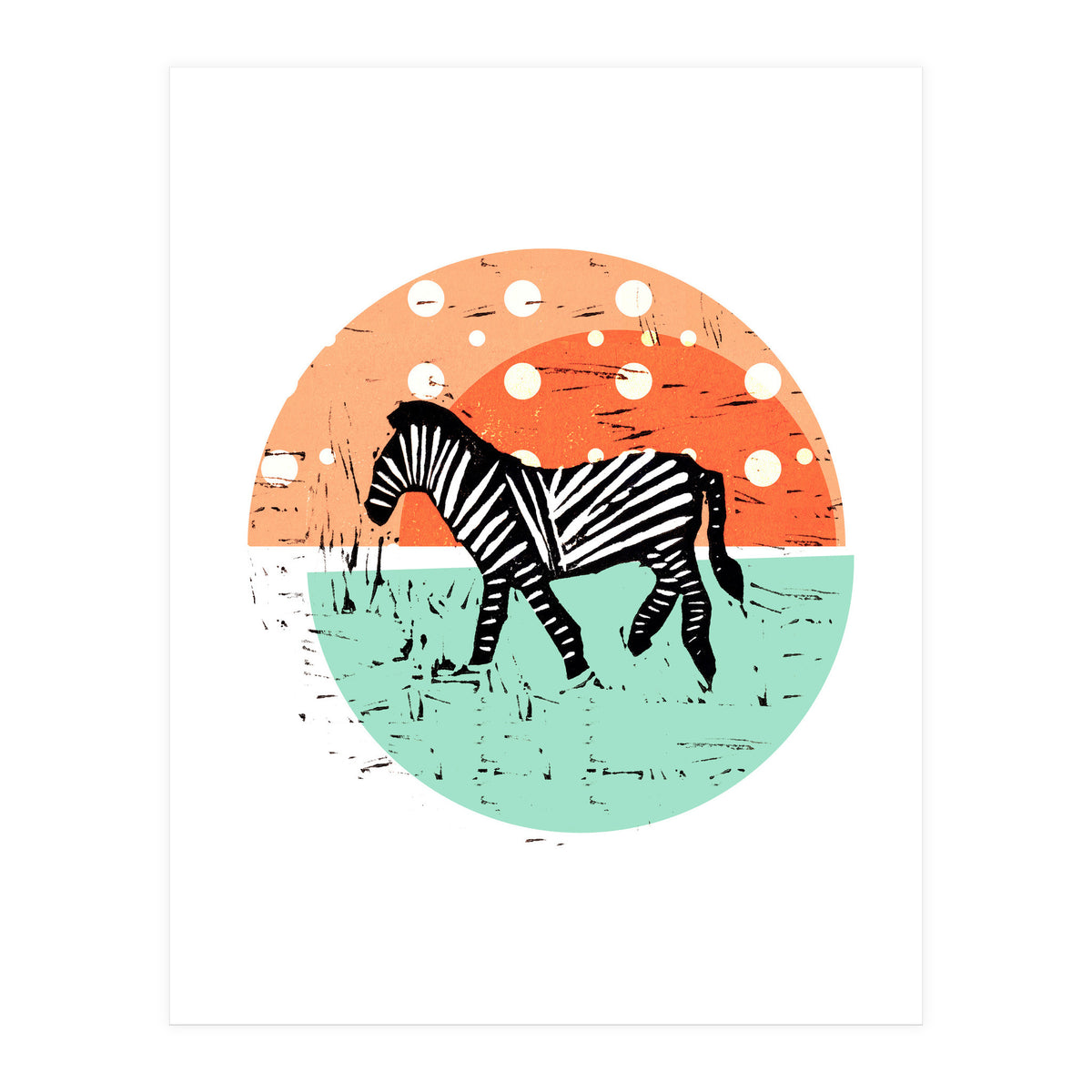 Zebras at Sunset (Print Only)