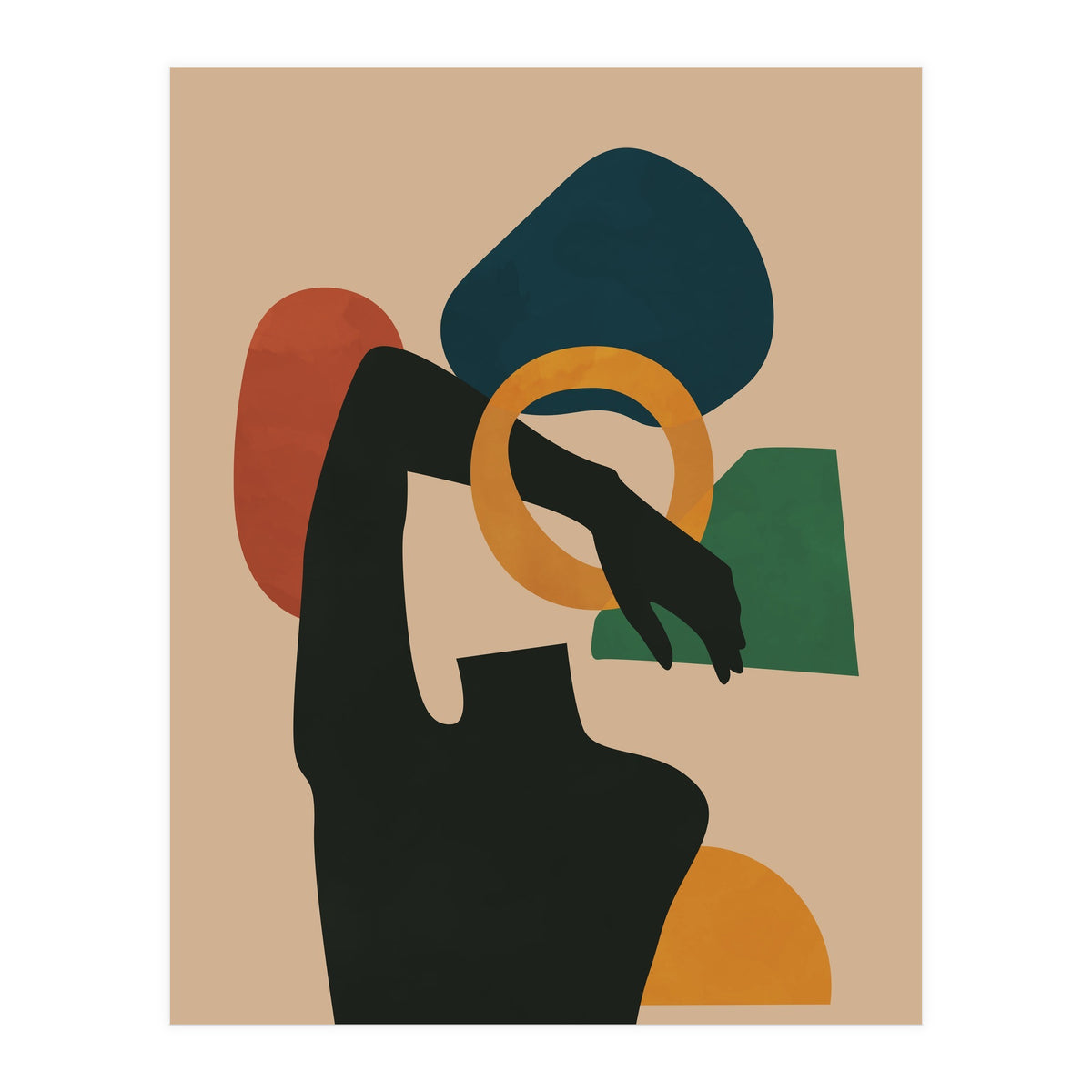 Abstract Body Mind Modern Mid Century (Print Only)