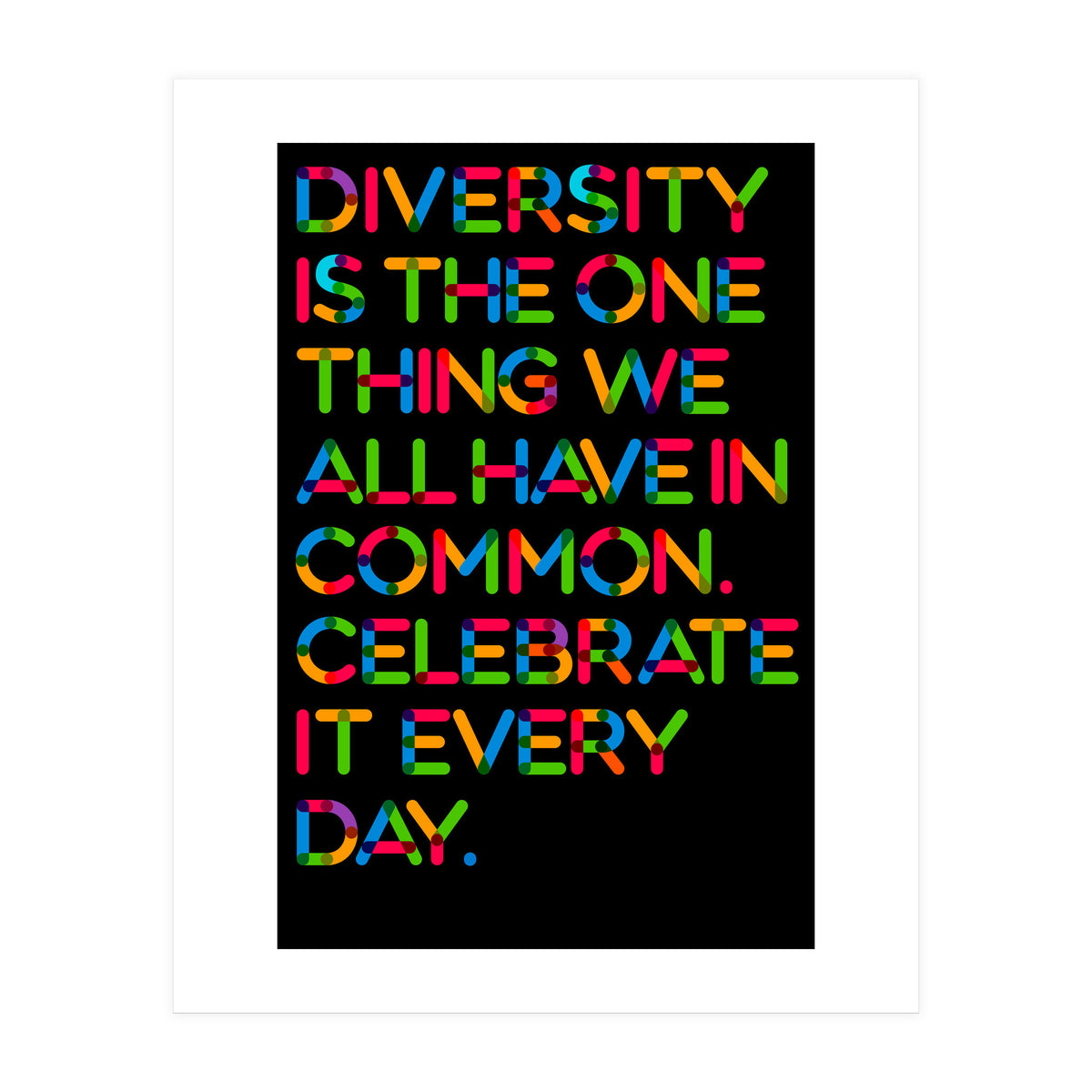 DIVERSITY (black Version) (Print Only)