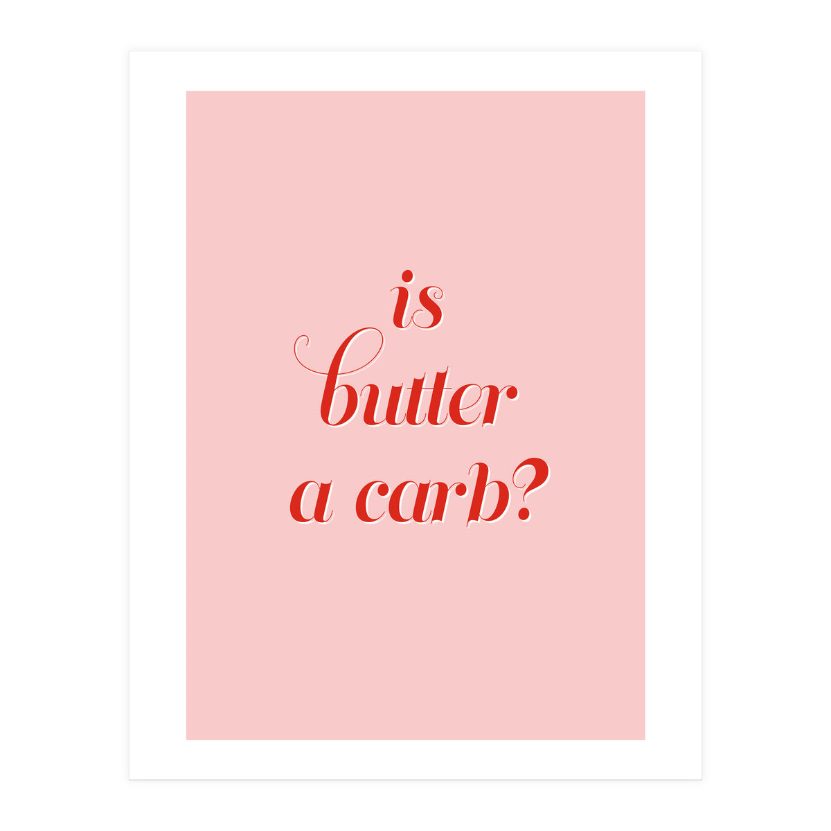 Is butter a carb? (Print Only)