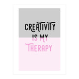 Creativity Is My Therapy Pink (Print Only) thumbnail