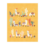 Happy Llama With Cactus In A Pot (Print Only) thumbnail