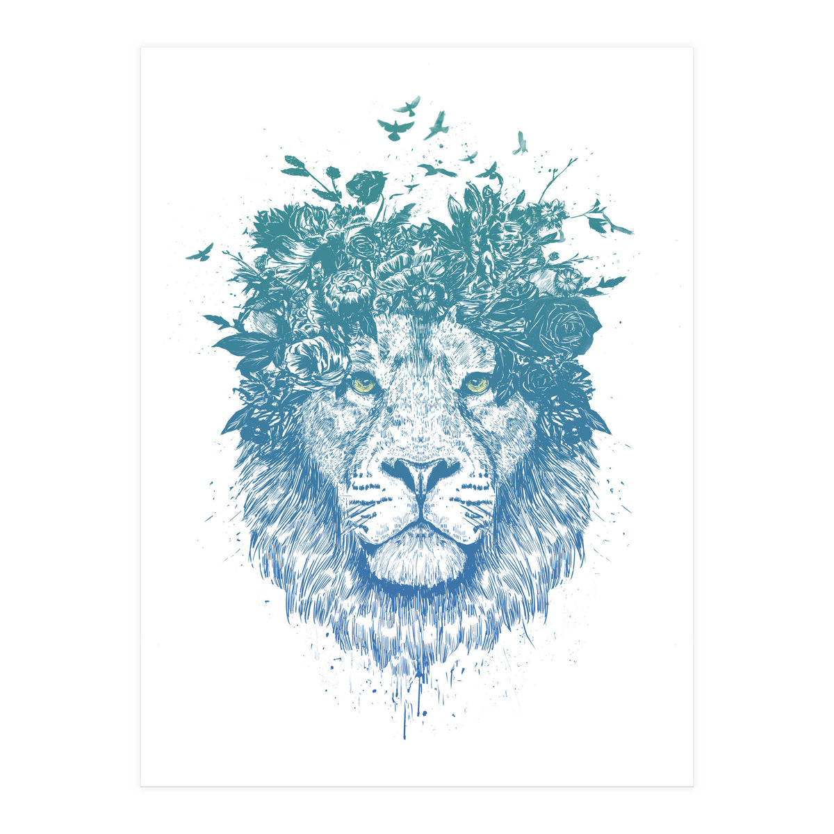 Floral Lion (Print Only)
