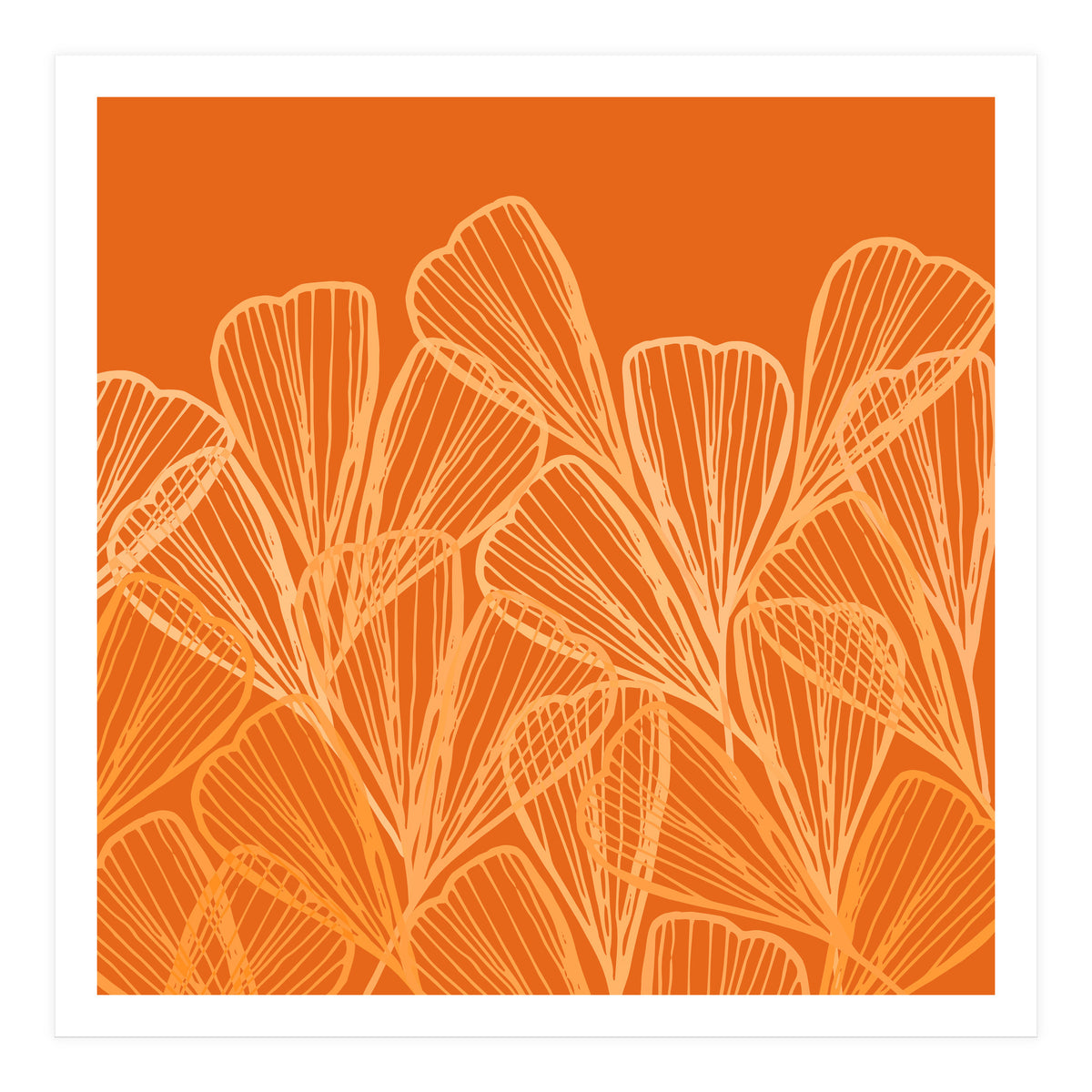 Coastal Orange Flora (Print Only)