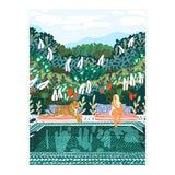 Chilling by the pool with my leopard Tropical Jungle Nature Wildlife Bohemian Morocco Travel (Print Only) thumbnail