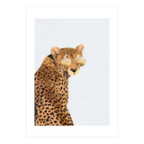 Cool Cat Cheetah Portrait with Gold Sunglasses (Print Only) thumbnail