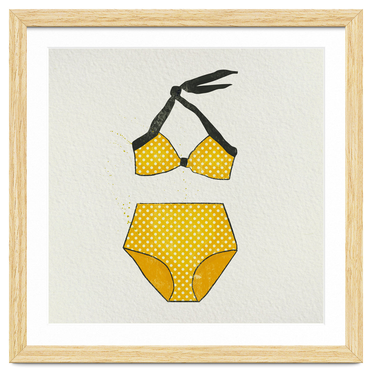 Yellow polka dot bikini
