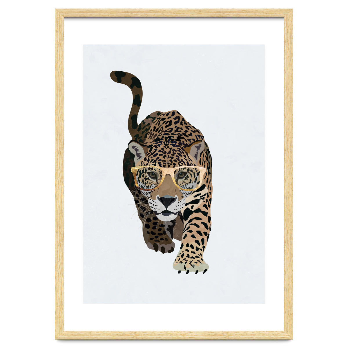 Catwalk Jaguar Wearing Gold Glasses