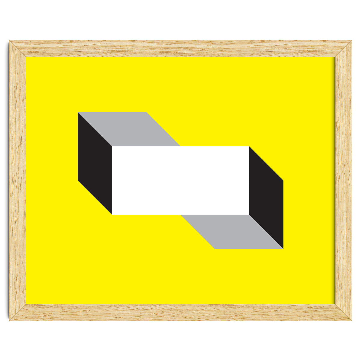 Geometric Shapes No. 50 - yellow, black & grey