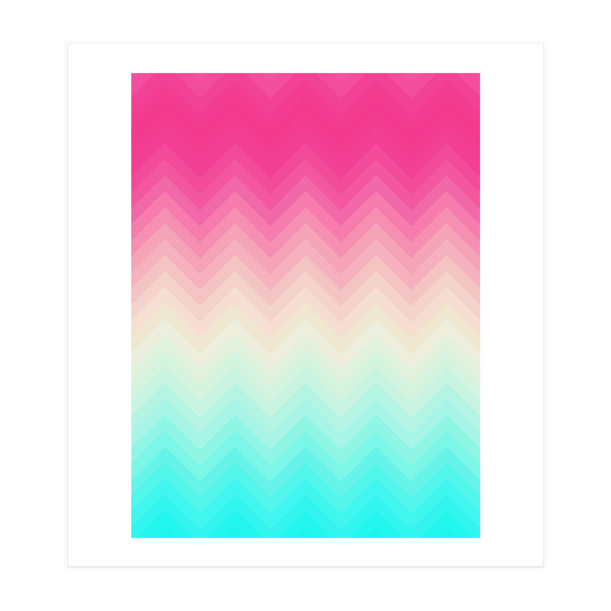 Chevron pink and blue (Print Only)