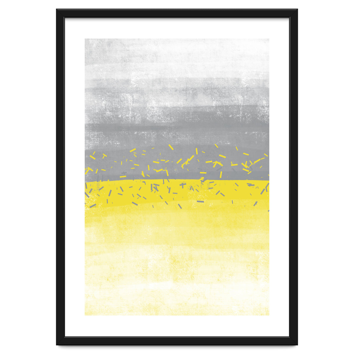 Abstract Painting No. 52 | Illuminating Yellow & Ultimate Grey