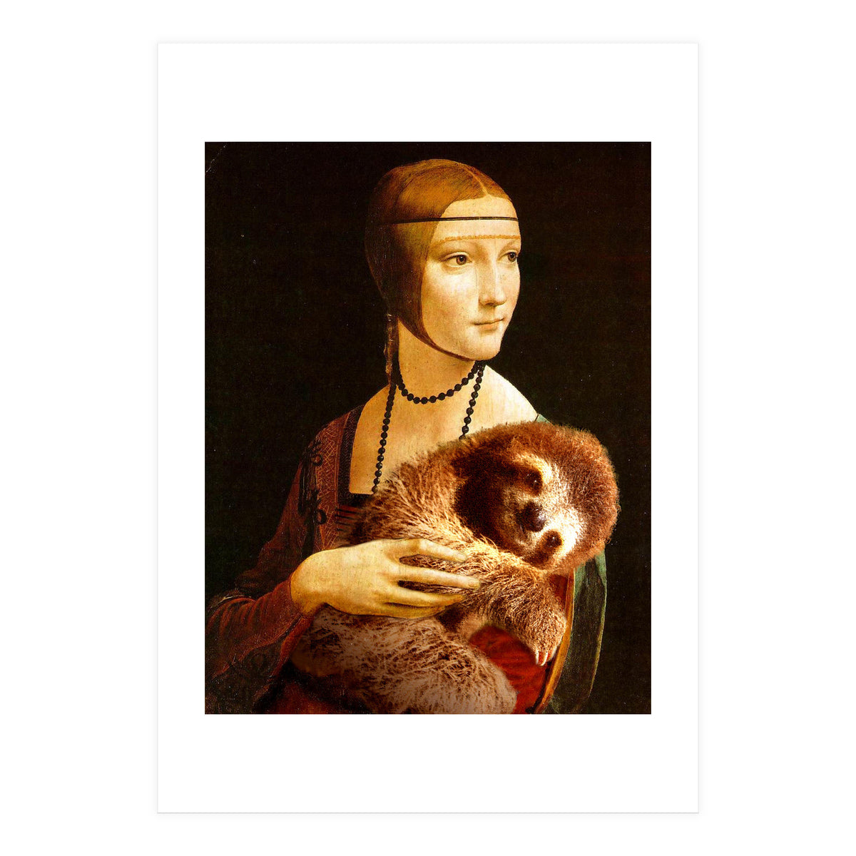 Lady With A Sloth (Print Only)