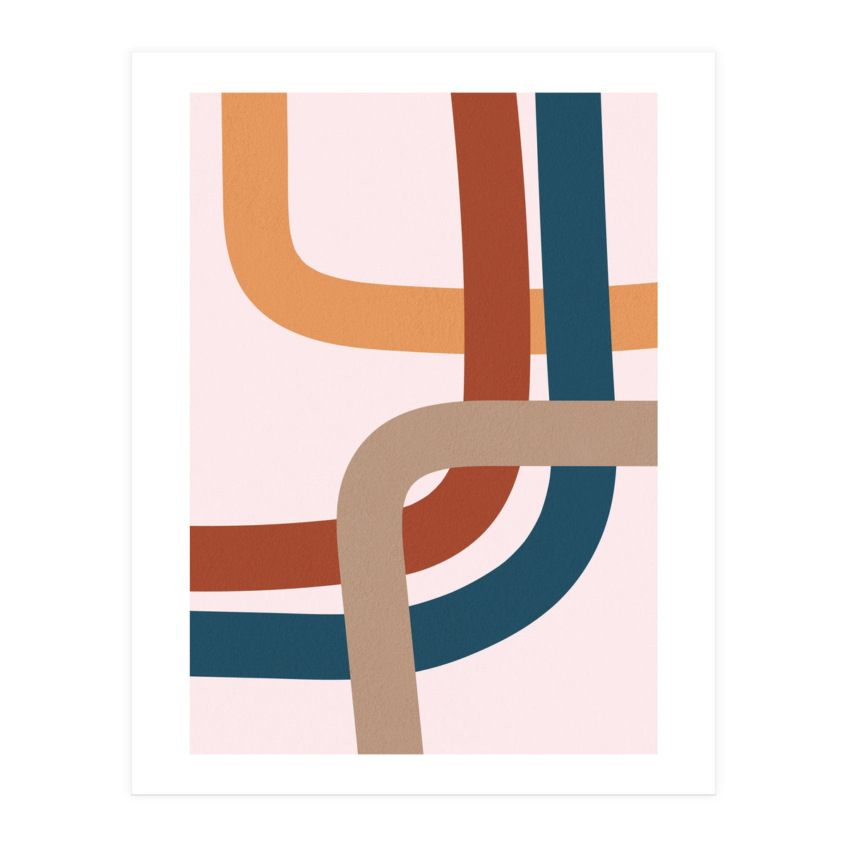 Abstract Colorful Line Art I (Print Only)