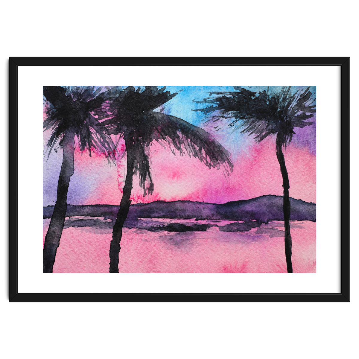 Tropical sunset || watercolor