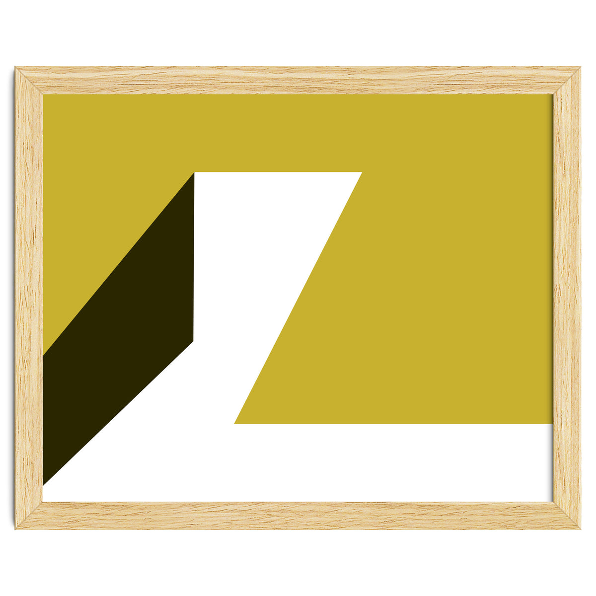 Geometric Shapes No. 78 - mustard, black & white