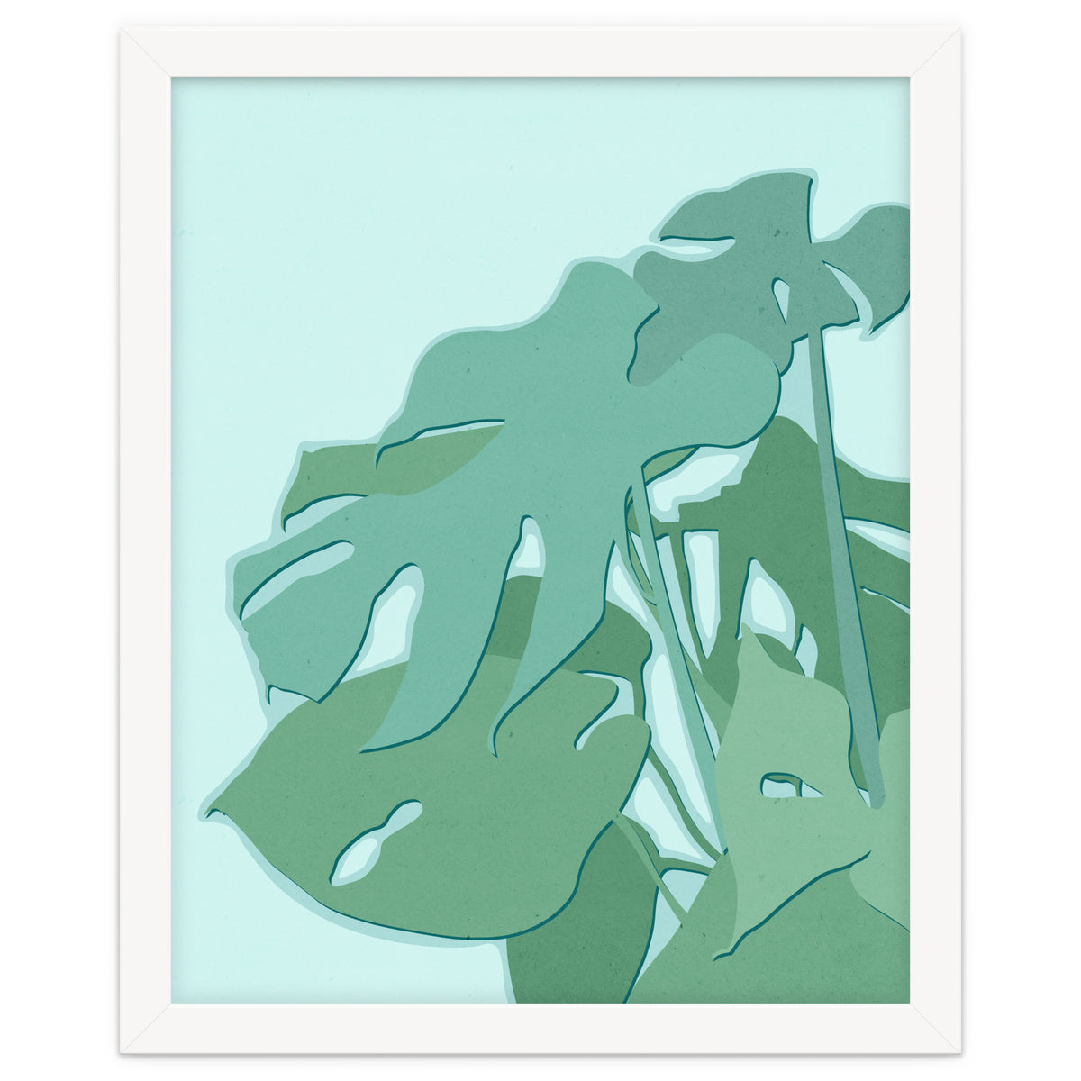 Minimal Monstera Leaves - Greener Eden