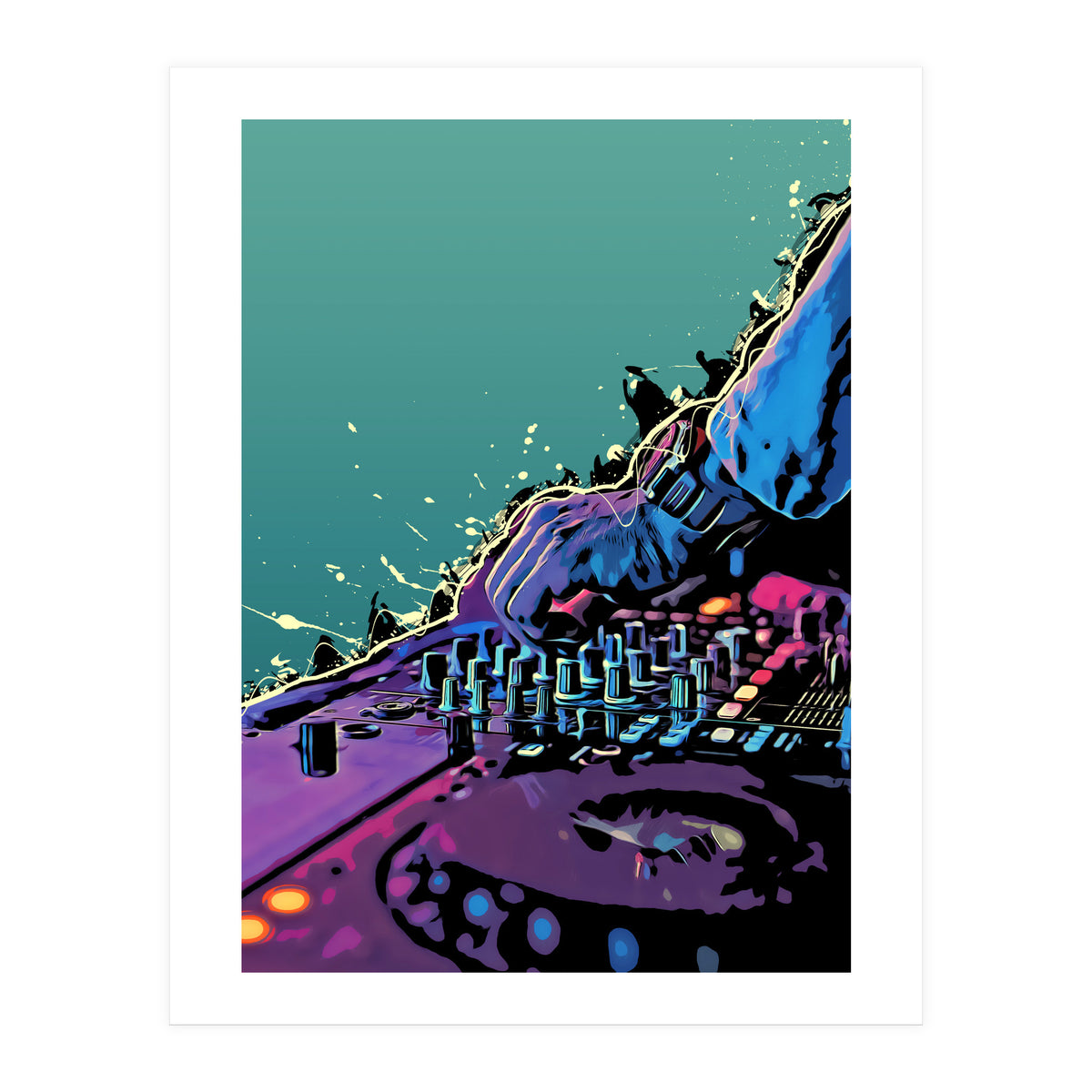 DJ music set #dj (Print Only)