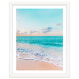 Ocean Bliss, Nature Landscape Sea Travel Tropical, Nordic Luxe Photography Pastel Island Digital thumbnail