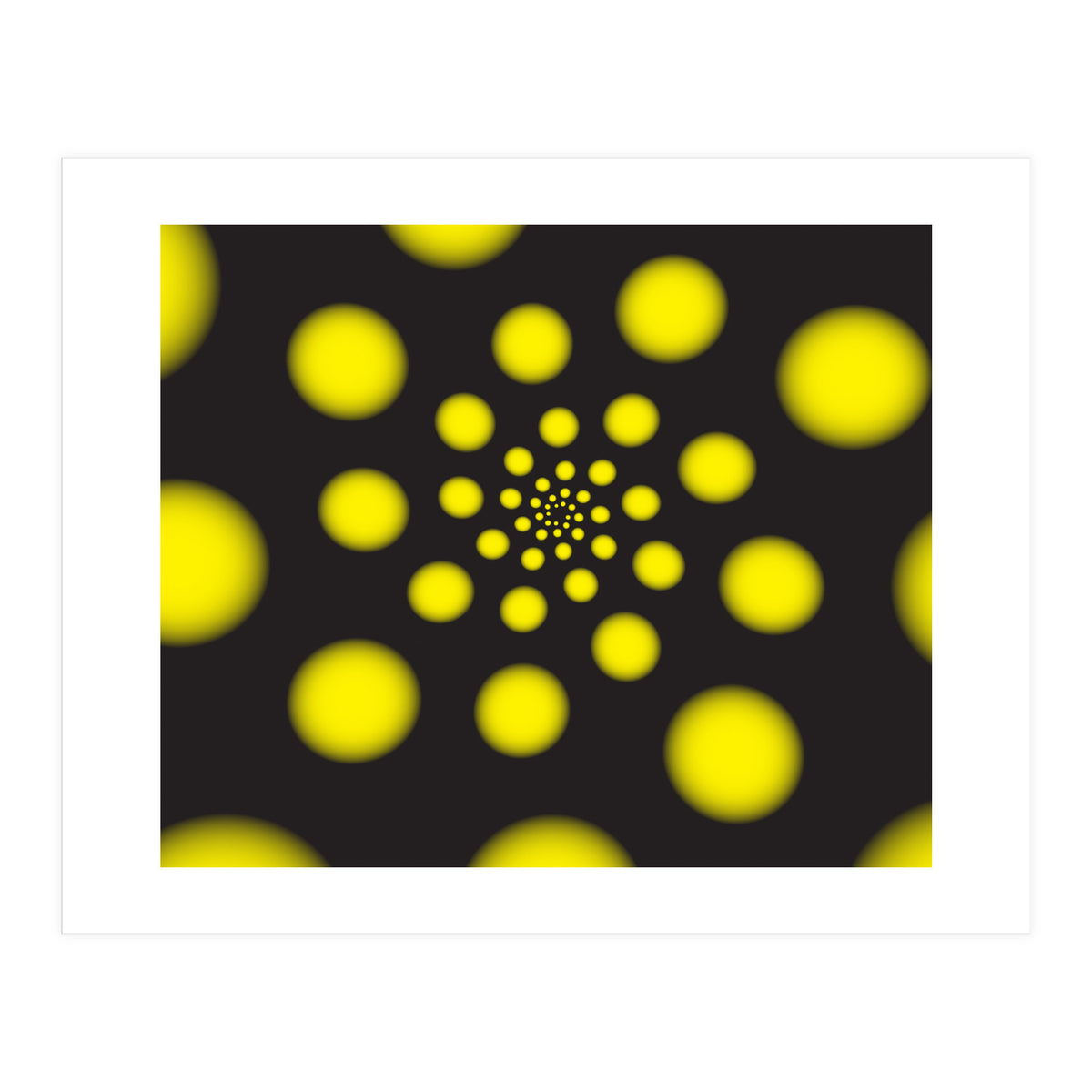 Yellow Spiral Dots (Print Only)