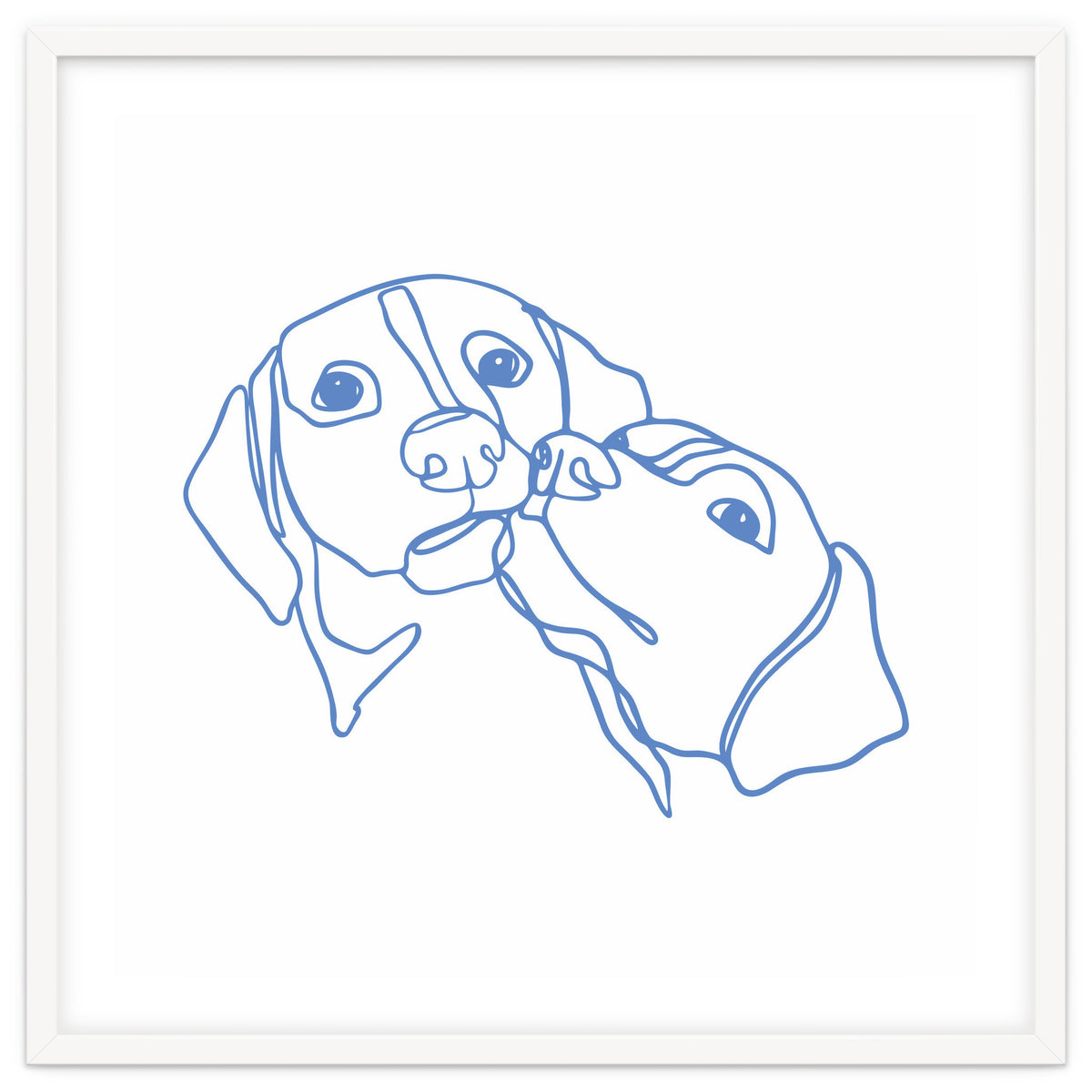 One Line Art Dogs Couple