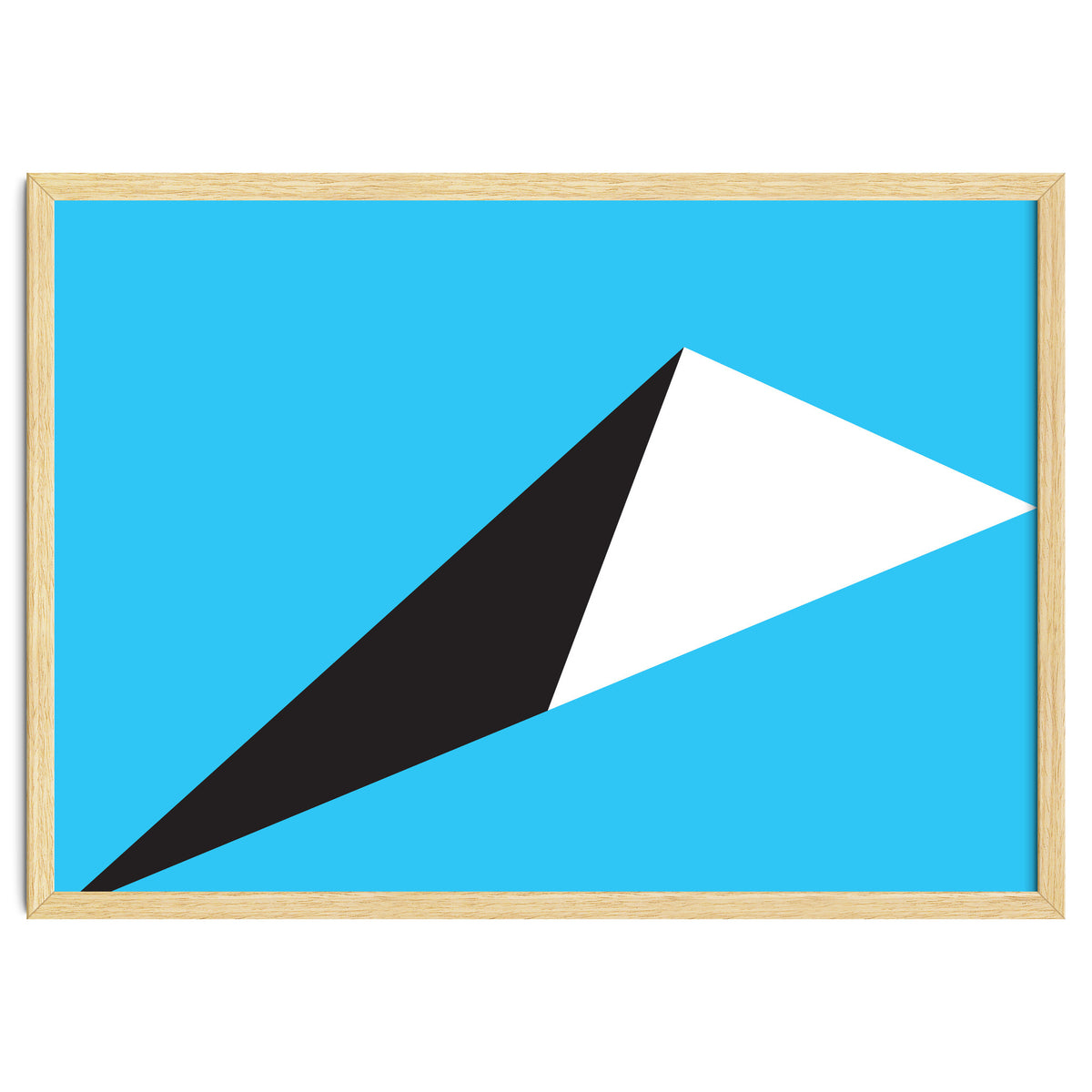 Geometric Shapes No. 70 - sky blue & black