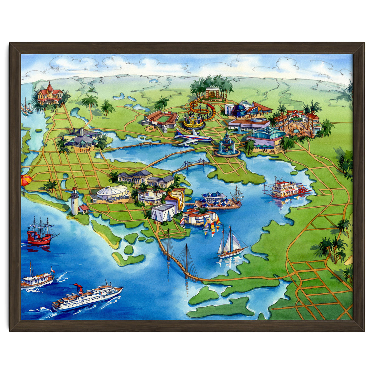 Tampa Bay Illustrated Map