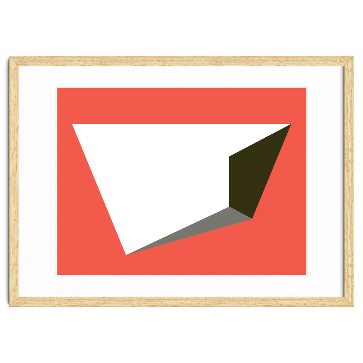 Geometric Shapes No. 81 - pink, grey, black & white